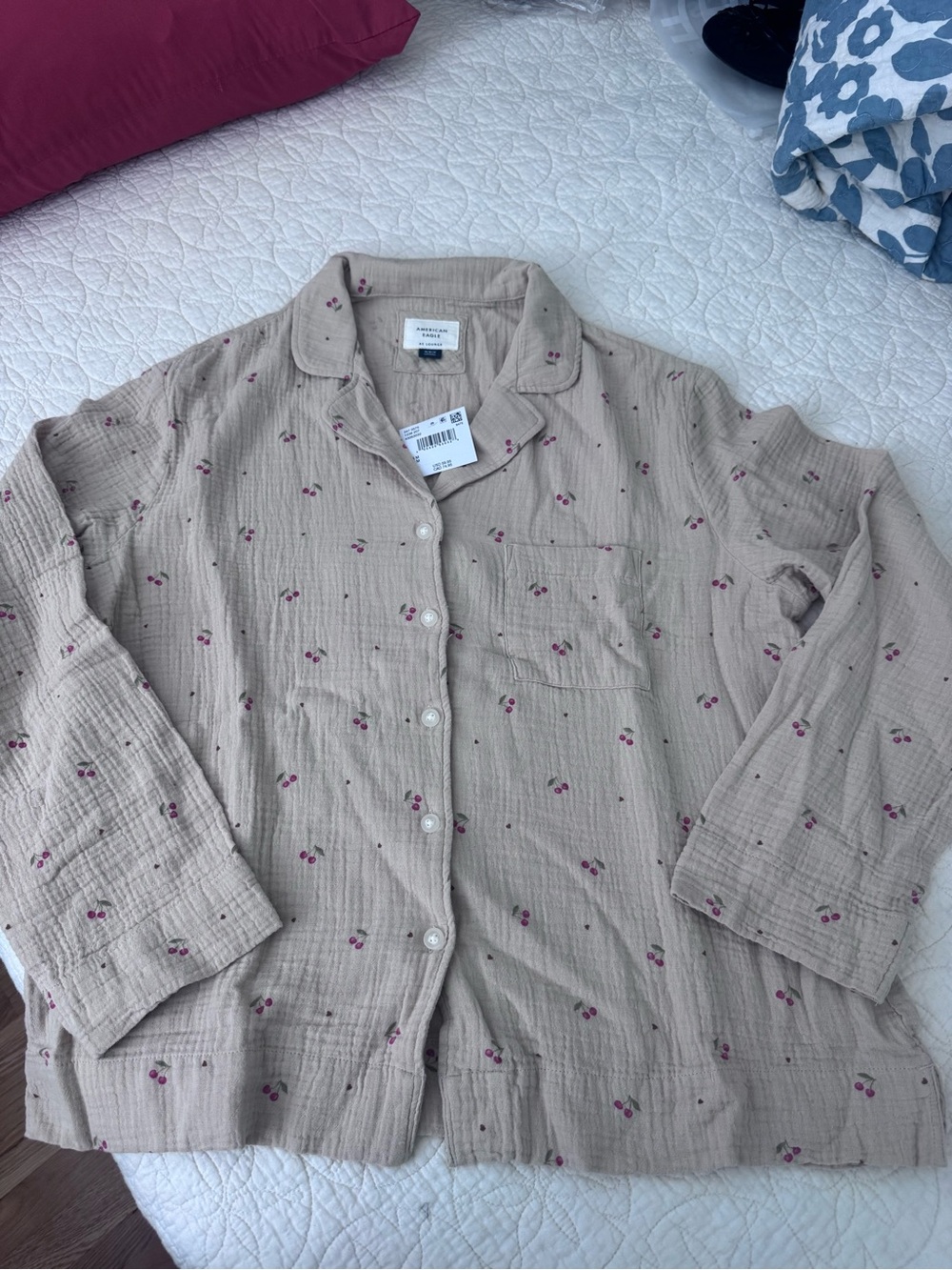NWT American Eagle Outfitters 100% Cotton Gauge Lounge Set - M (fits like L)